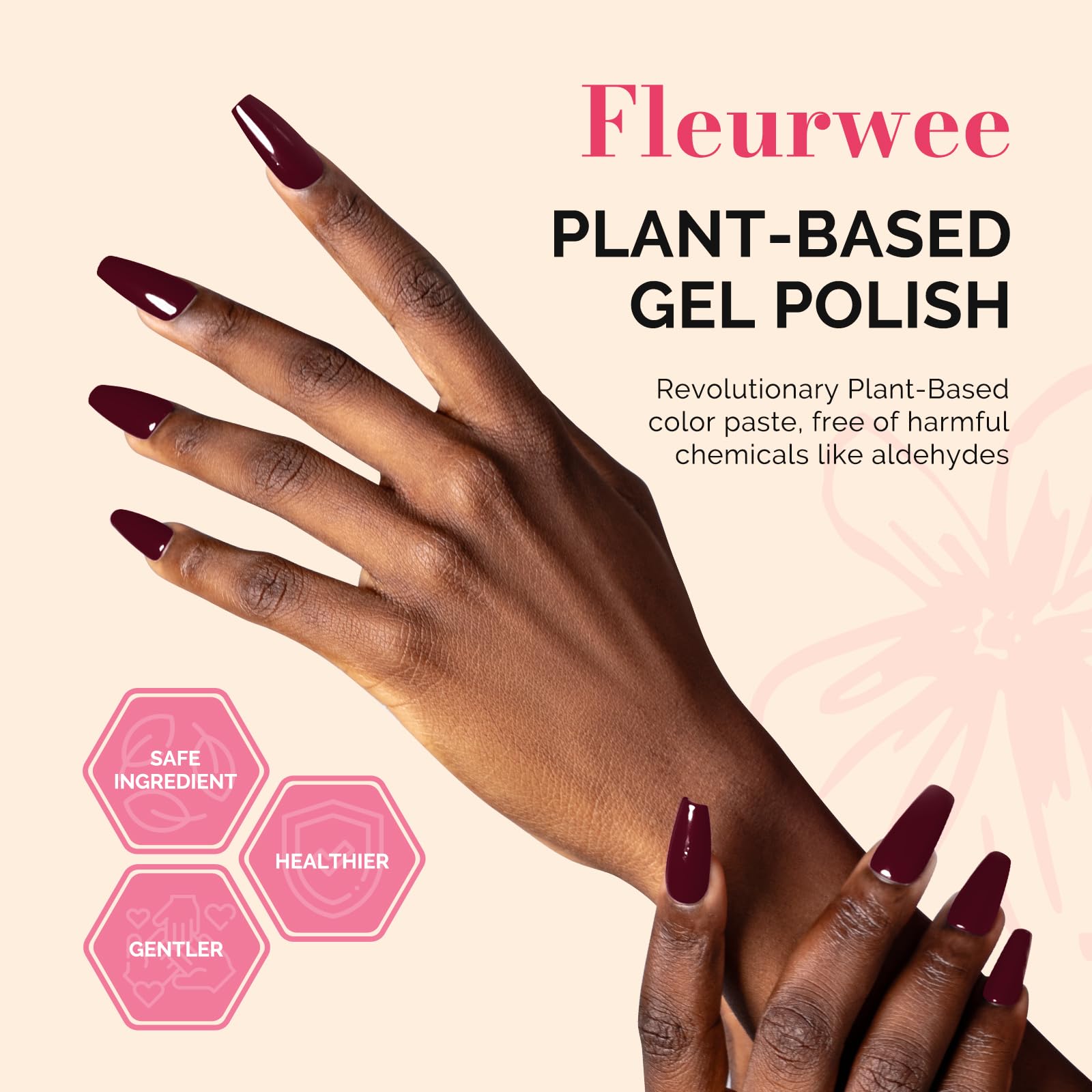 MelodySusie Fleurwee curved brush enables smooth, even coverage.
