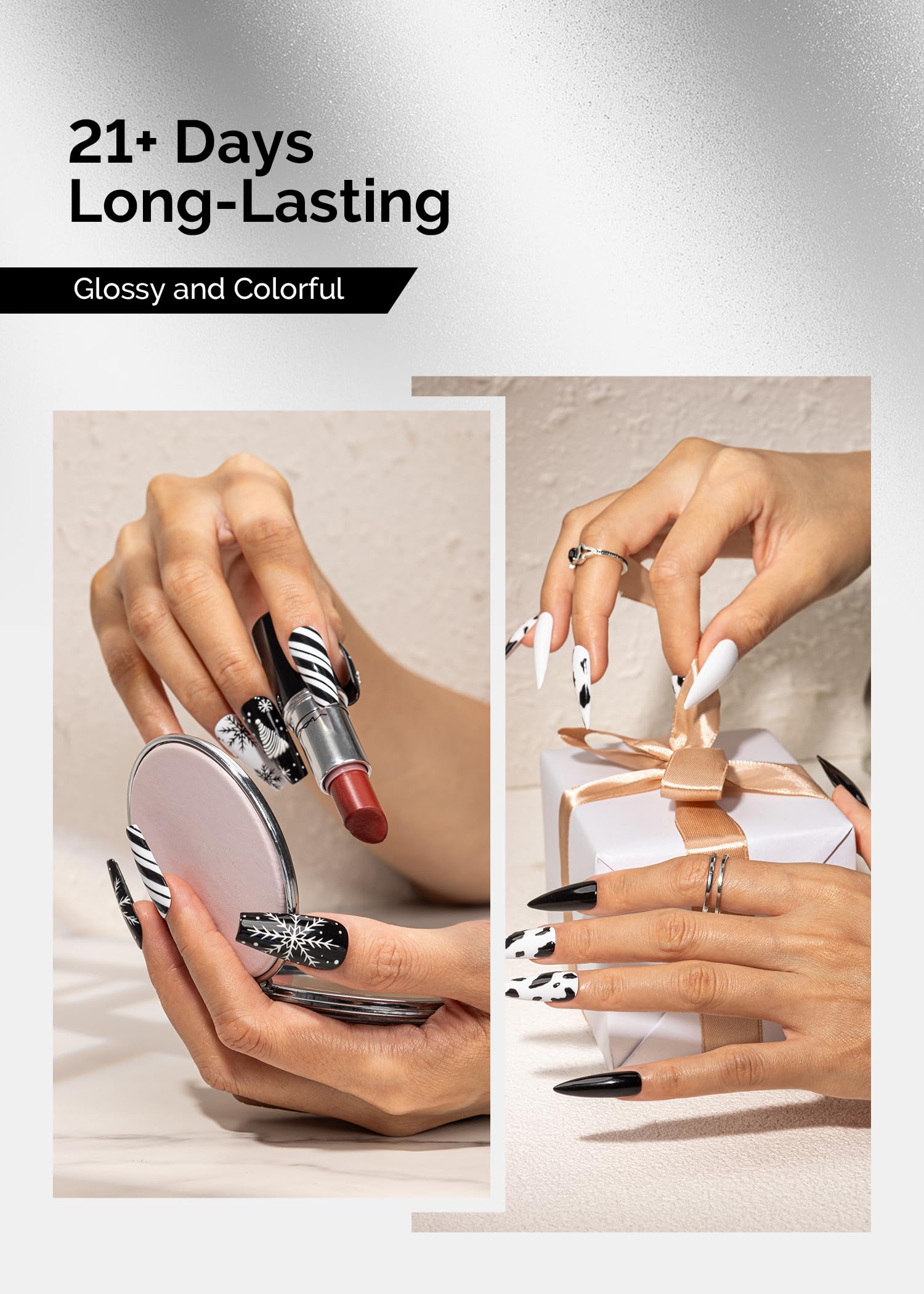 MelodySusie gel brush ergonomic design enables smooth, self-leveled application.