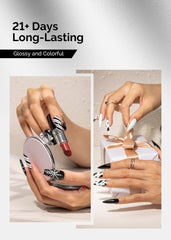 MelodySusie gel brush ergonomic design enables smooth, self-leveled application.