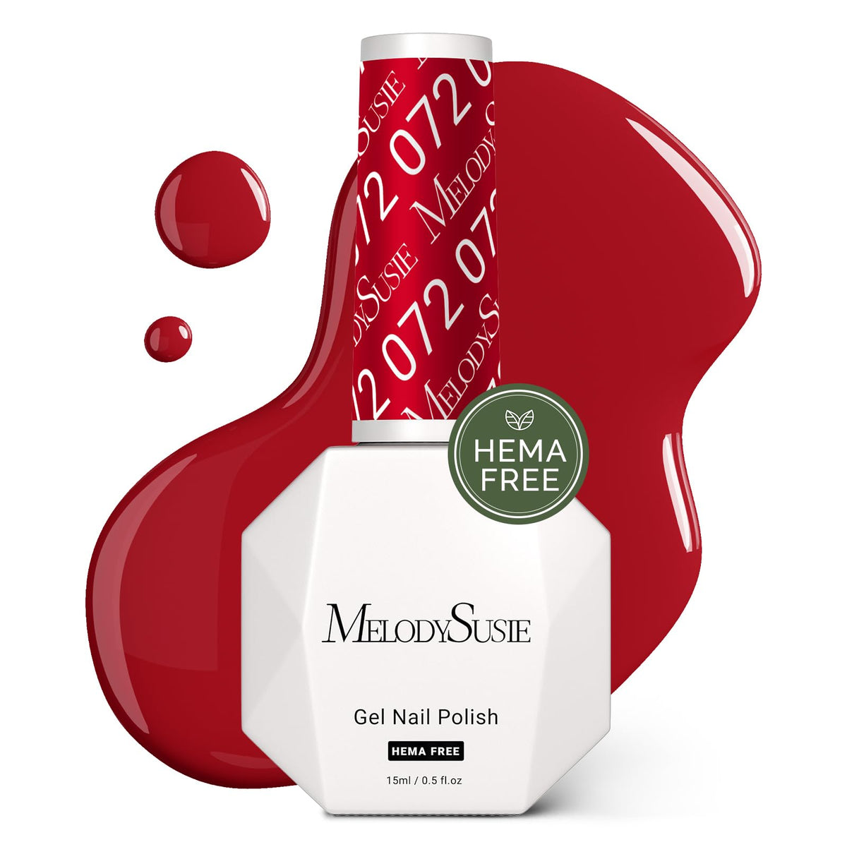 MelodySusie Hema Free Gel Nail Polish 0-5oz with glossy finish and color longevity.