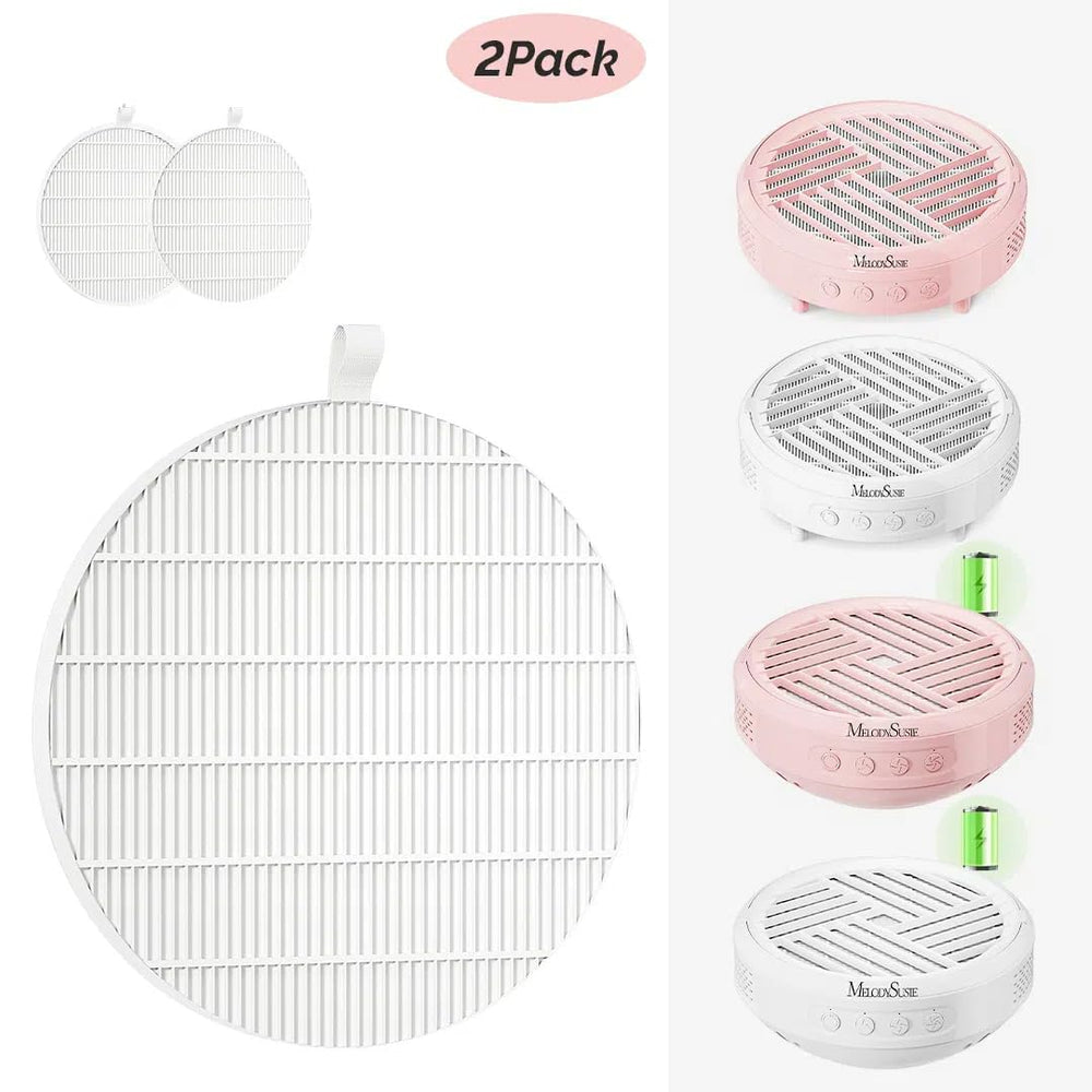 Reusable filter for MelodySusie HPro keeps salon air clean.