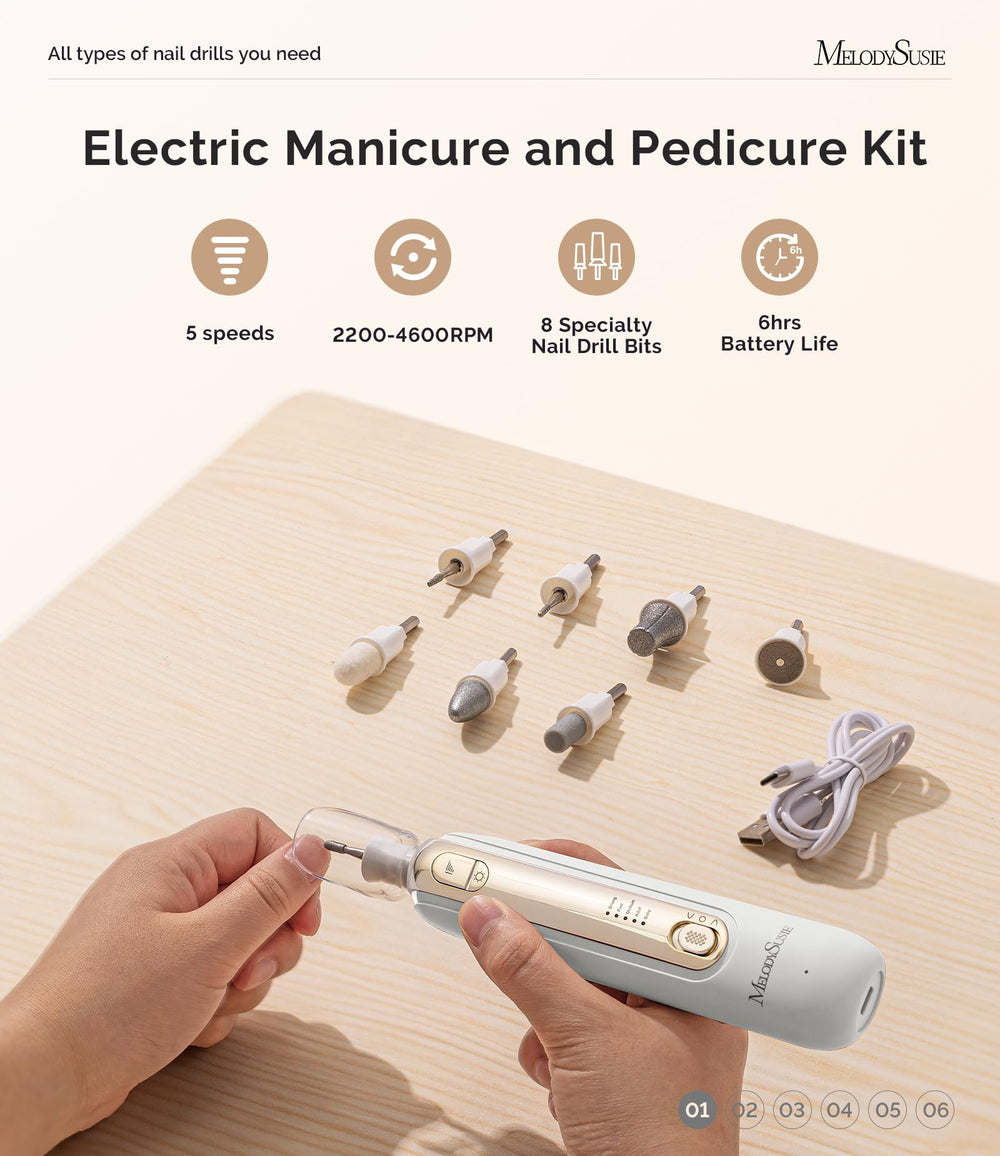 MelodySusie 360 degree LED light helps precise nail work in any lighting