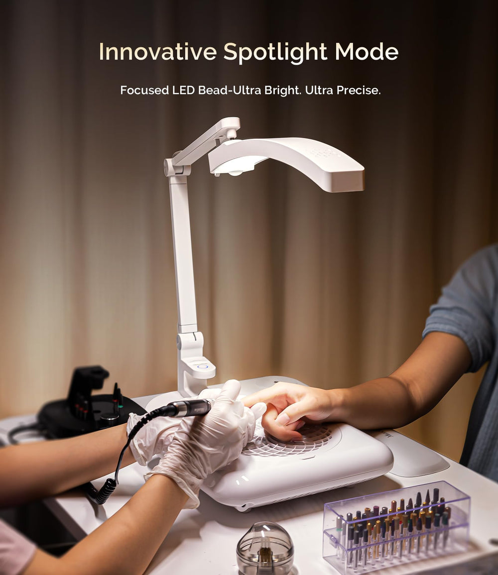 MelodySusie LED lamp single-finger curing mode supports quick touch-ups with a portable mini lamp.