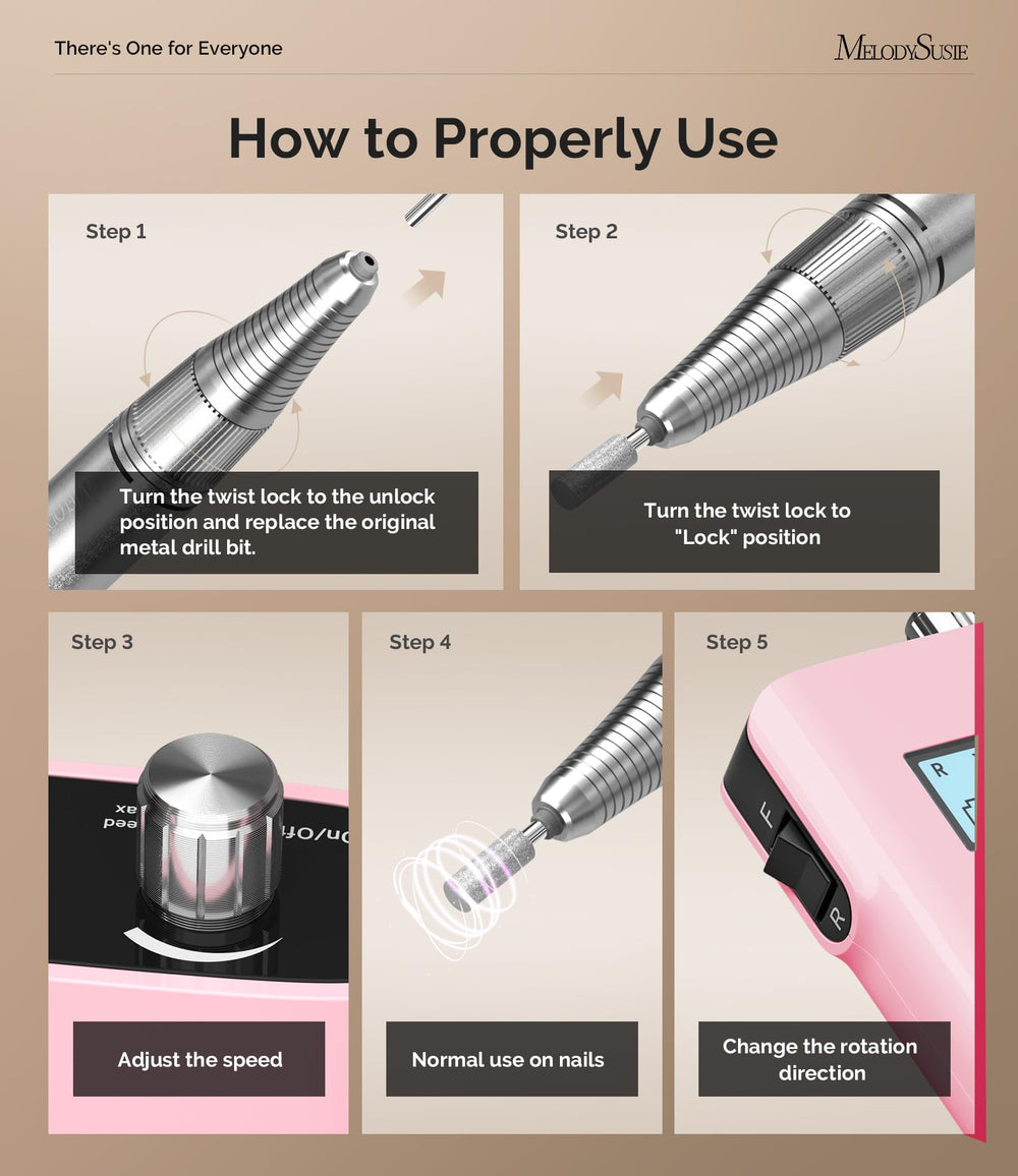 MelodySusie lightweight aluminum handpiece delivers comfortable grip and less fatigue
