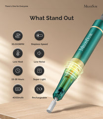 MelodySusie lightweight-handpiece offers fatigue-free nail care on long sessions.