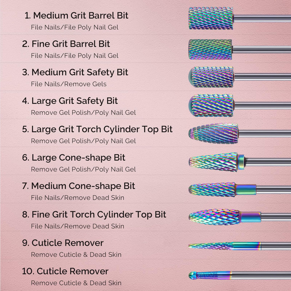 MelodySusie low-noise nail bits in action for quieter salons