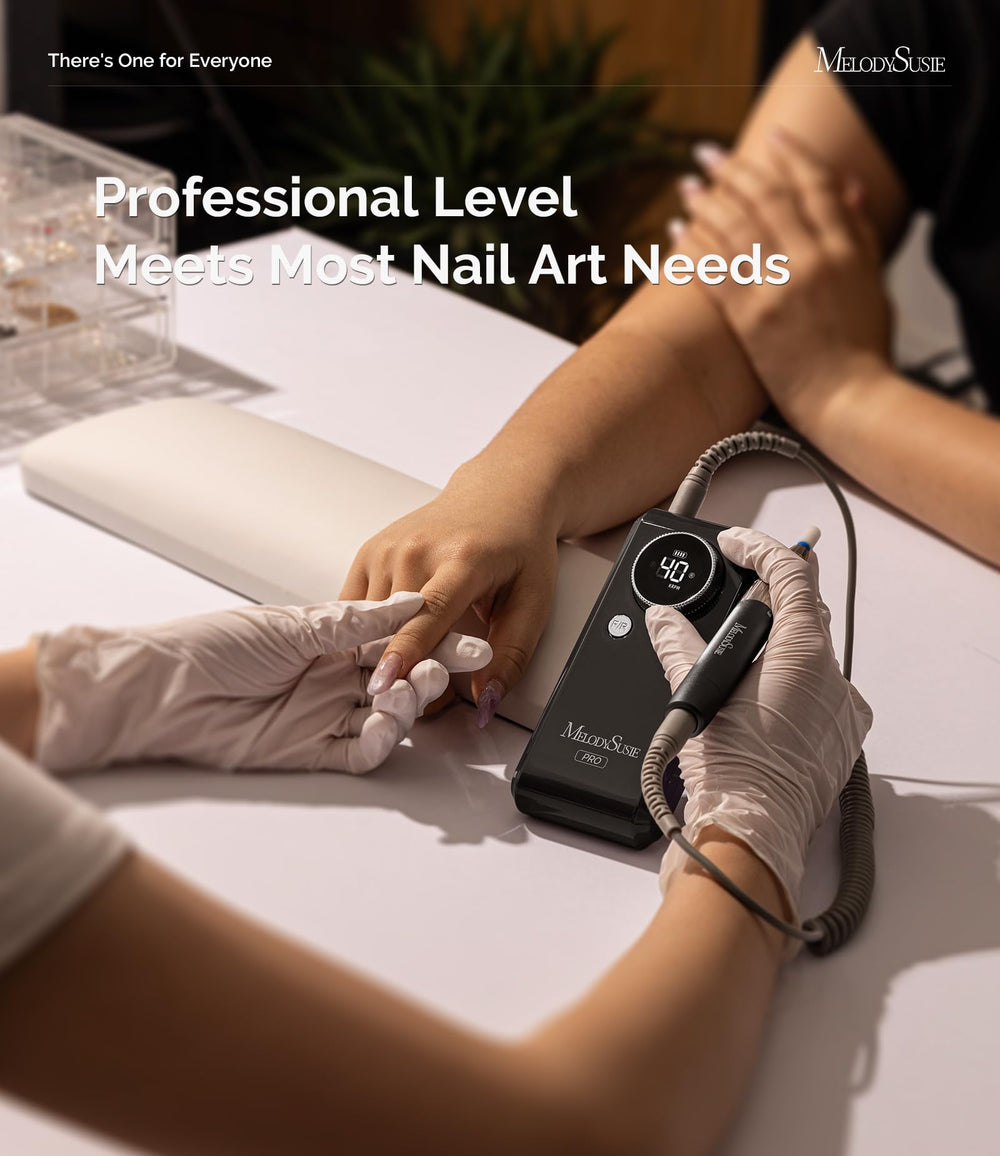 MelodySusie MB420G compact portable design emphasizes easy carry for mobile nail artists.