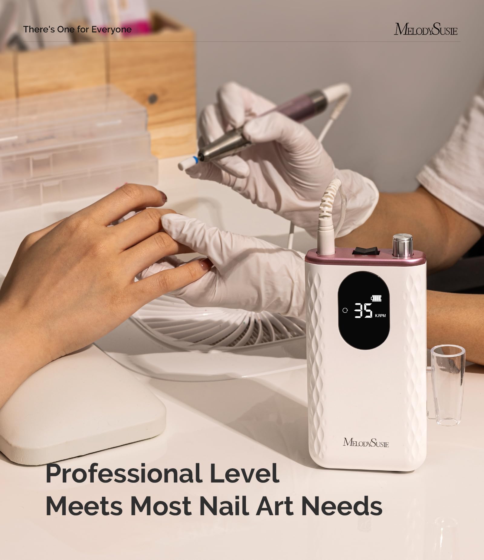 MelodySusie MM400D cordless design with belt clip for portable salon setups.