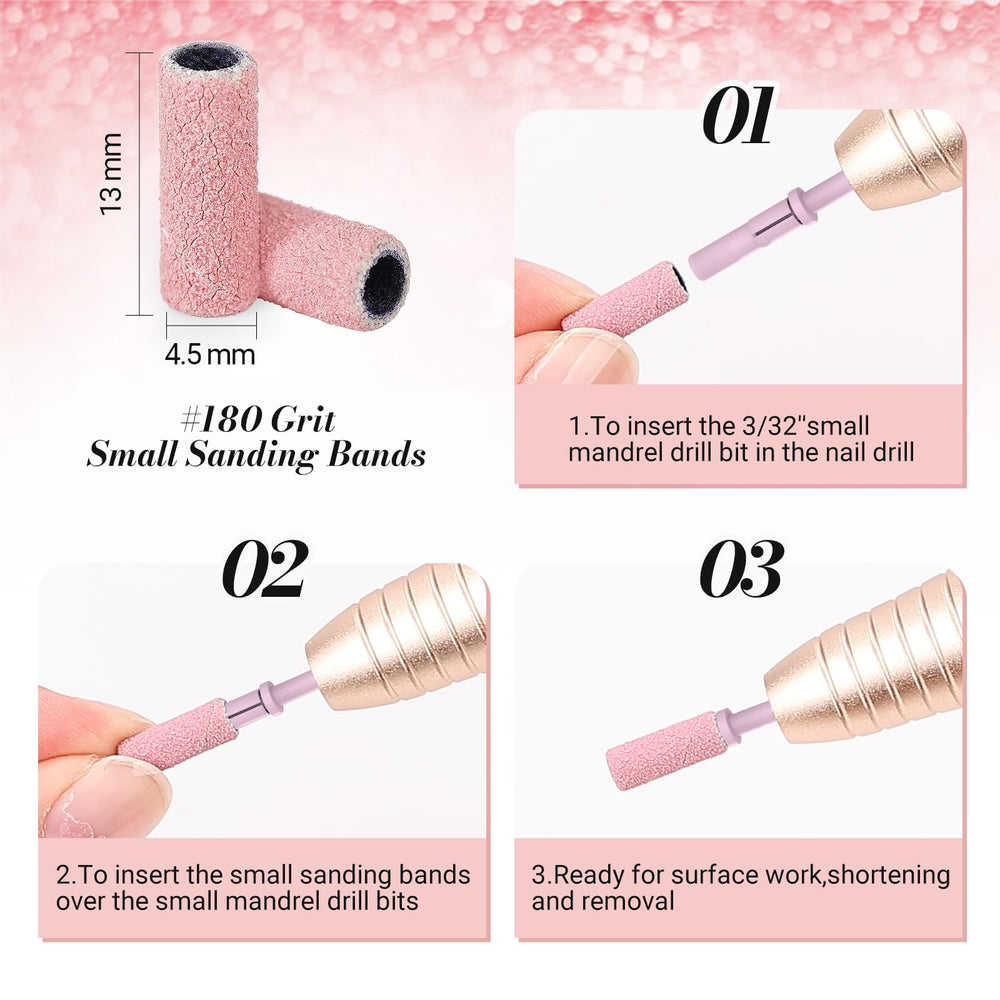 MelodySusie multifunction sanding bands for dip powder, acrylic, gel prep.