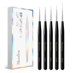 MelodySusie Nail Art Liner Brush 5mm for precise thin lines and fine details.