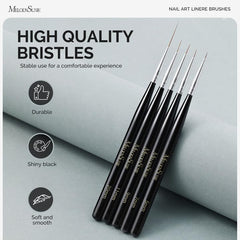 MelodySusie Nail Art Liner Brush 7mm offers smooth color flow for delicate patterns.