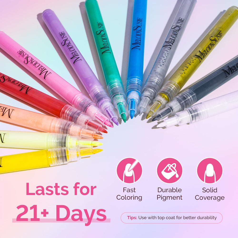 MelodySusie Nail Art Pens help you prime and test ideas before a top coat.