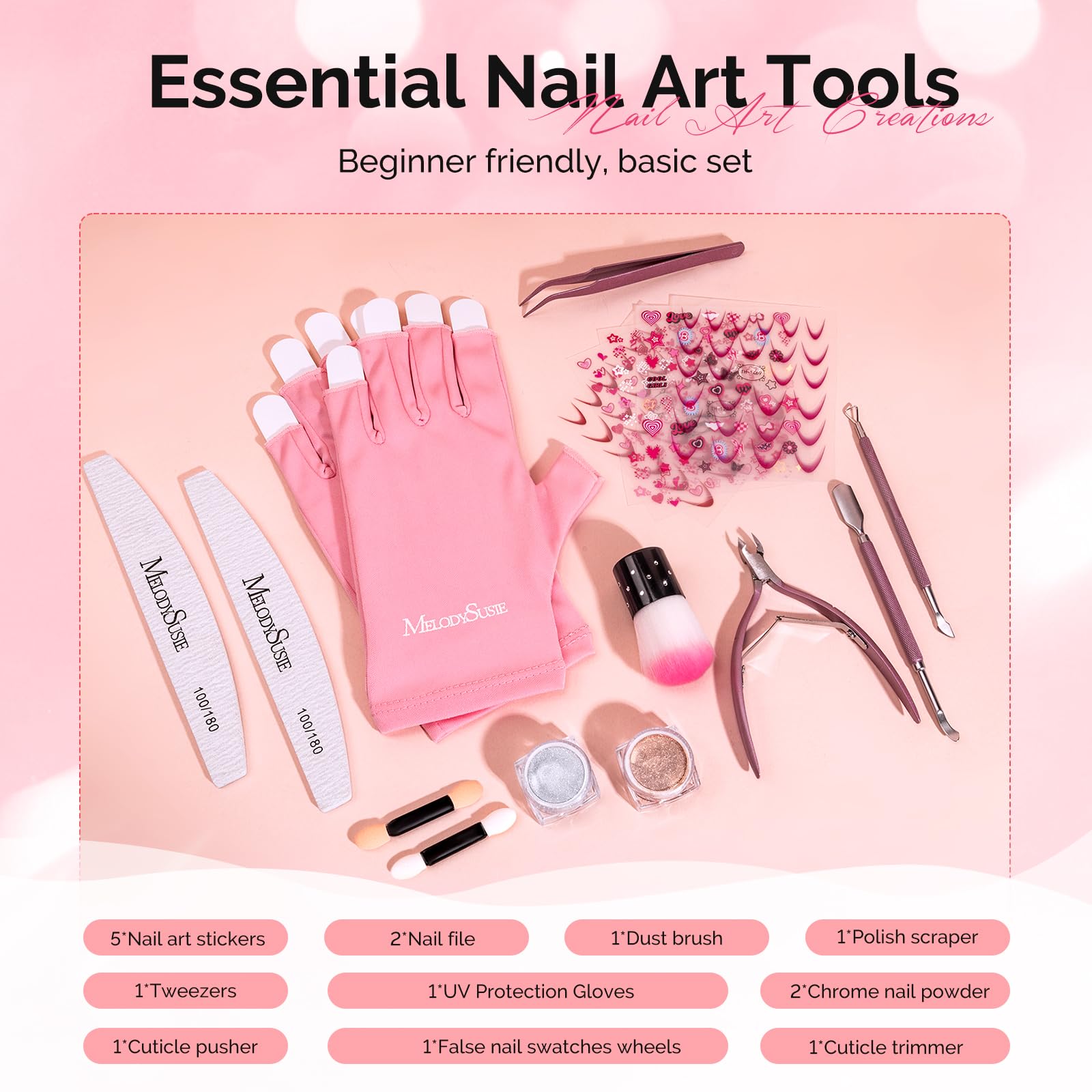 MelodySusie nail art stickers pack for creative nail accents