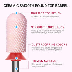 MelodySusie ceramic drill bit with smooth top highlighting safe nail care