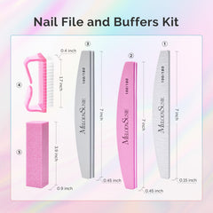 MelodySusie gray half moon buffer 100-180 grit smooths nails evenly
