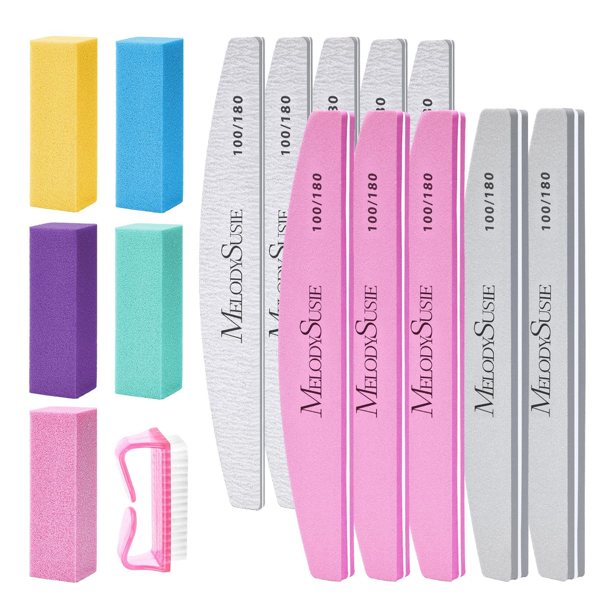 MelodySusie half moon buffer 100-180 grit for precise shaping and removal