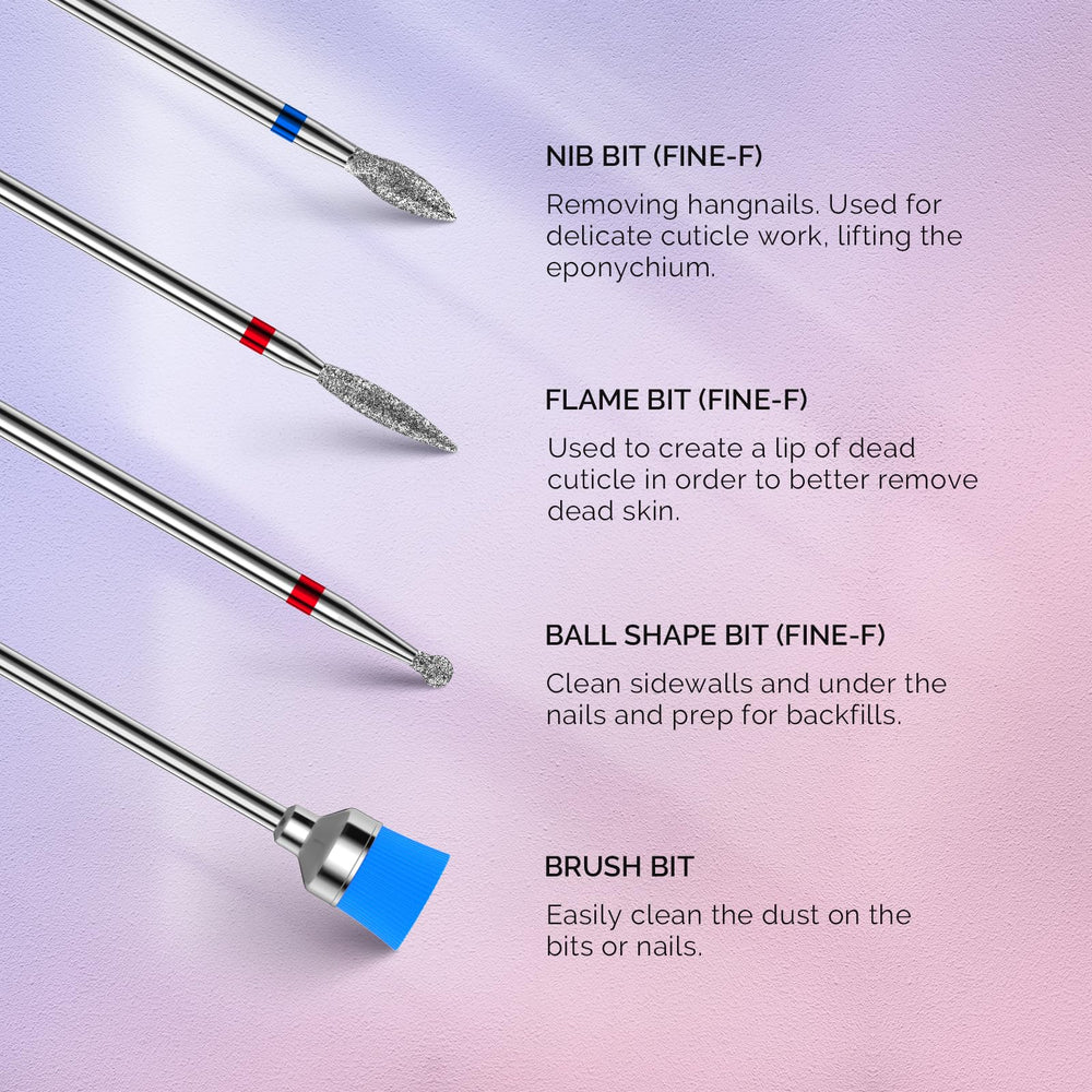MelodySusie nail drill bits safety design for beginners and pros