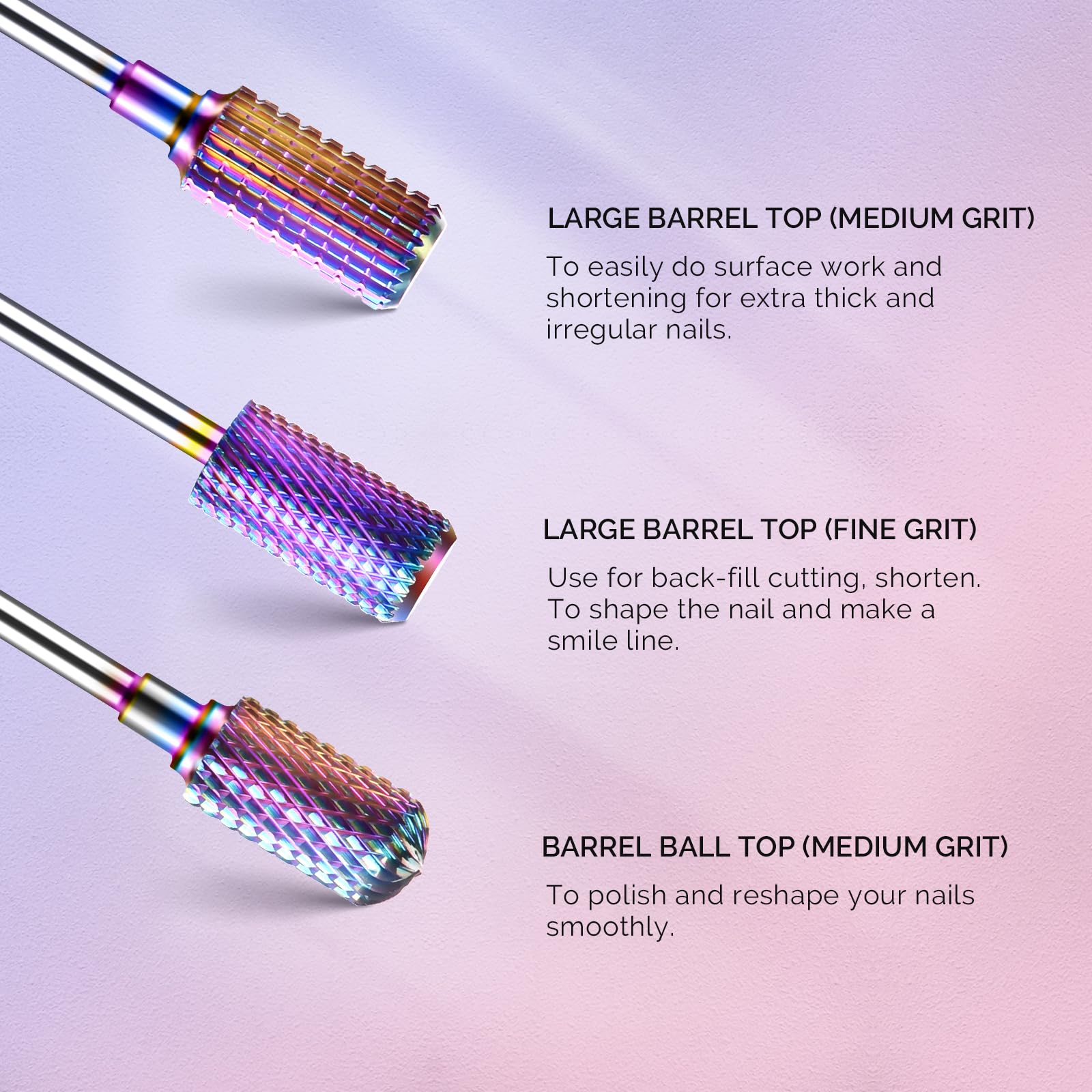 MelodySusie varied shapes for polishing, neatening, and shaping nails