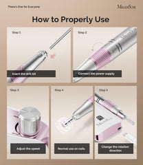 MelodySusie nail drill low-heat design reduces heat during use for comfort.