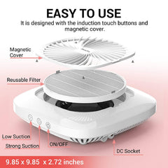 MelodySusie Nail Dust Collector back vent shows heat dissipation for sustained sessions.