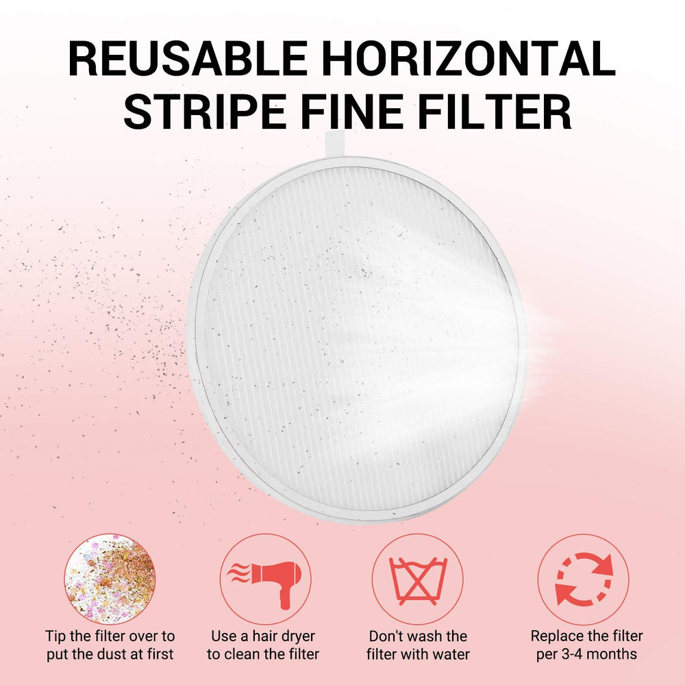MelodySusie Nail Dust Collector wrist rest view emphasizes comfortable filing posture.