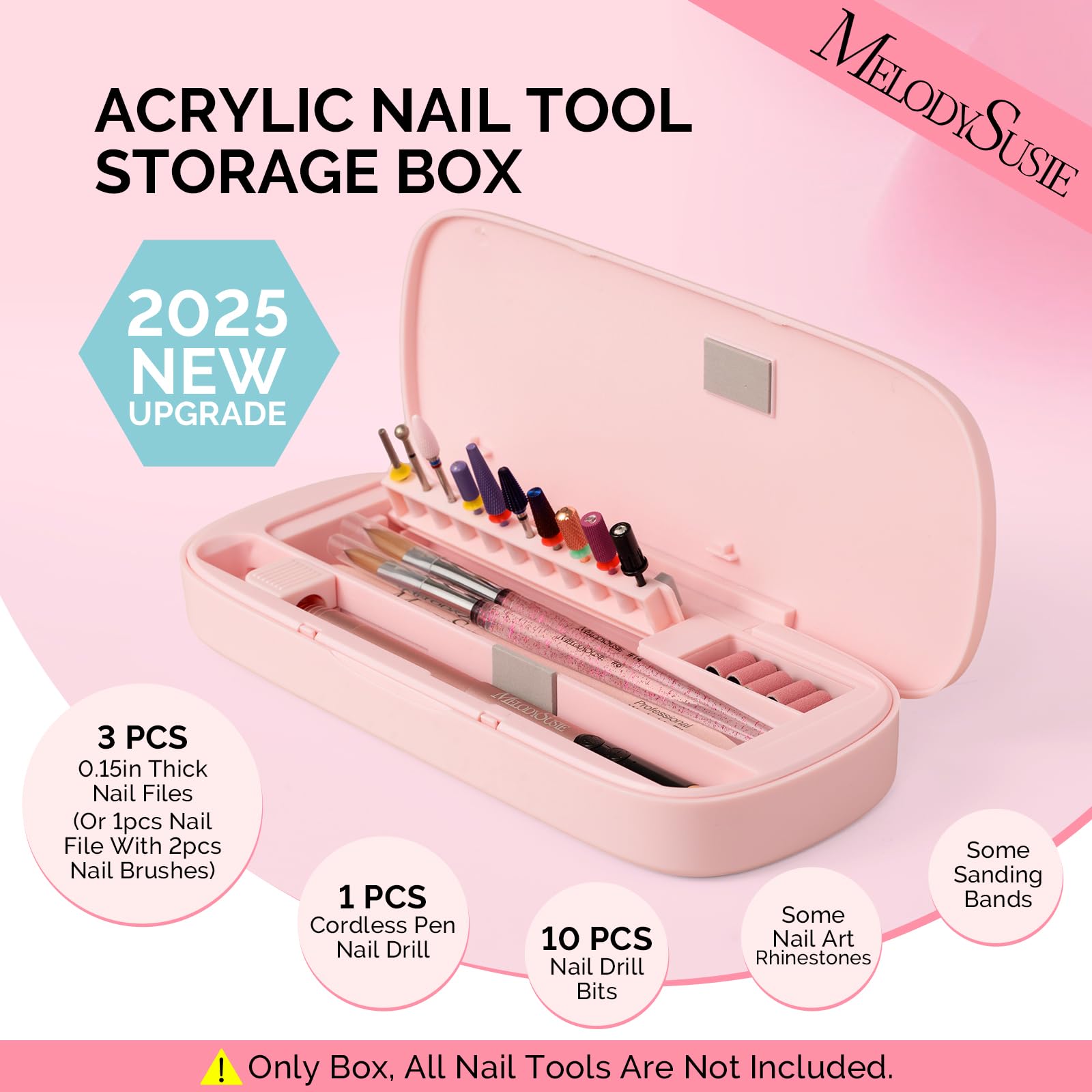 MelodySusie storage box interior shows separate compartments for quick access.