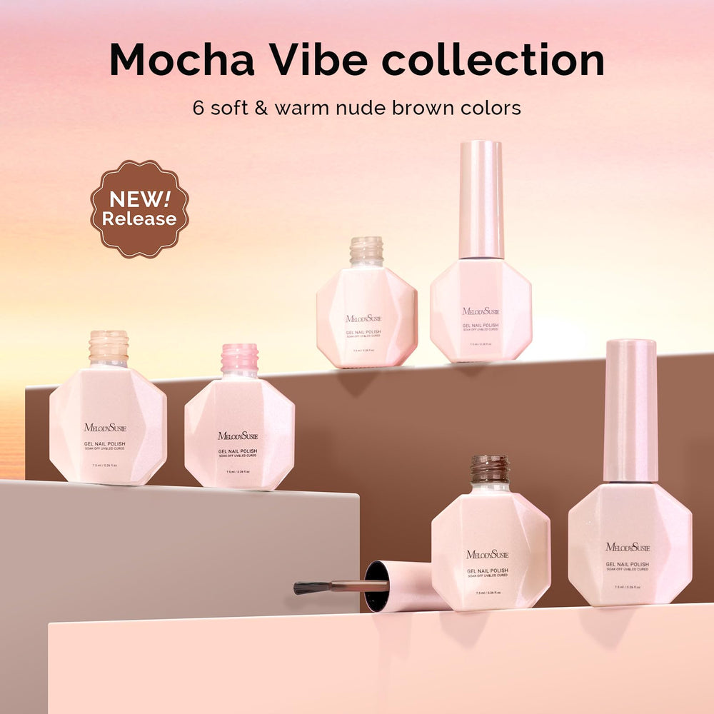 MelodySusie Nude Brown at-home manicure setup for professional-looking results.