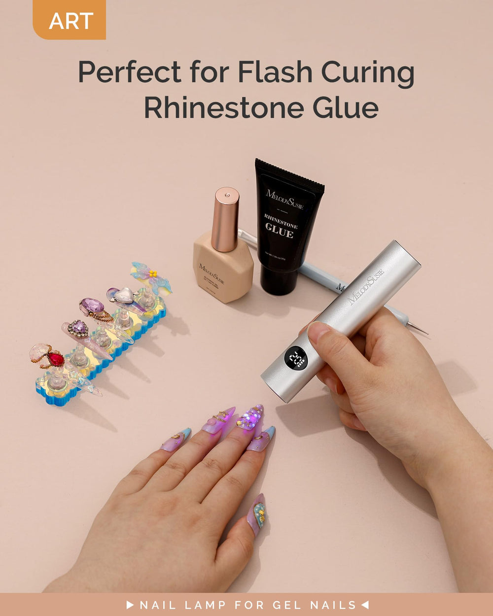 MelodySusie P-ART01G ergonomic handheld design reduces hand fatigue during longer sessions.