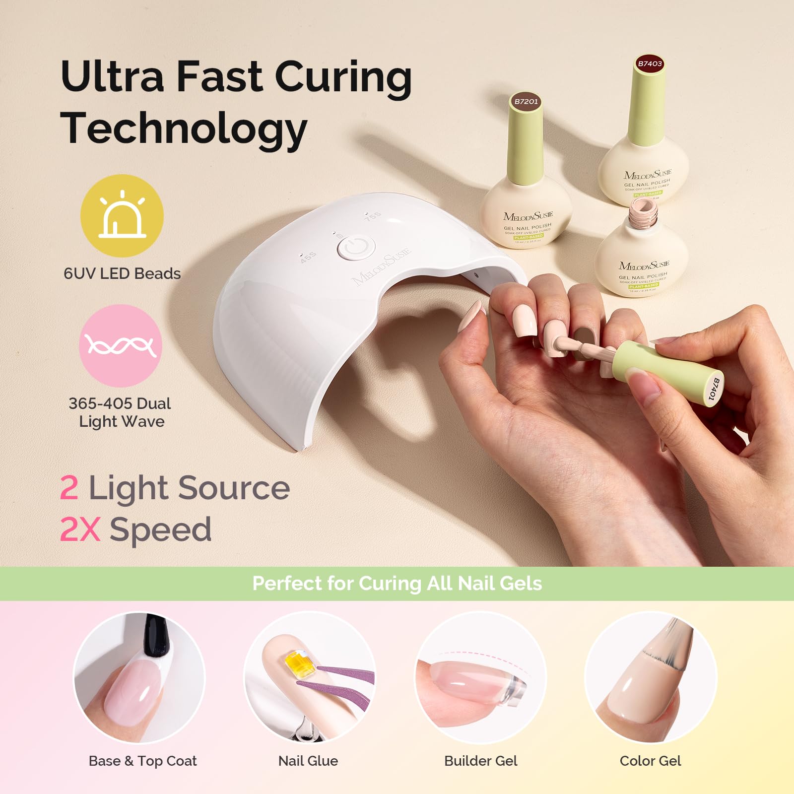 MelodySusie P ART06G cordless lamp portable for manicures