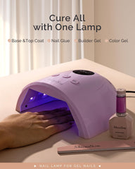 MelodySusie P-Plus30F nail lamp side angle showcasing compact design saves counter space.