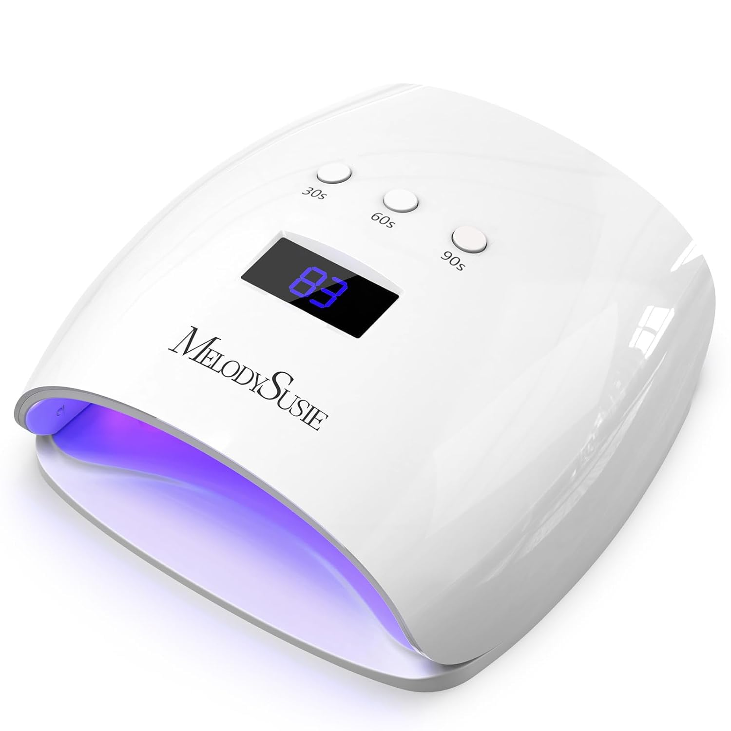 MelodySusie P-Plus30I UV LED Nail Lamp front view enables quick at-home gel manicures.
