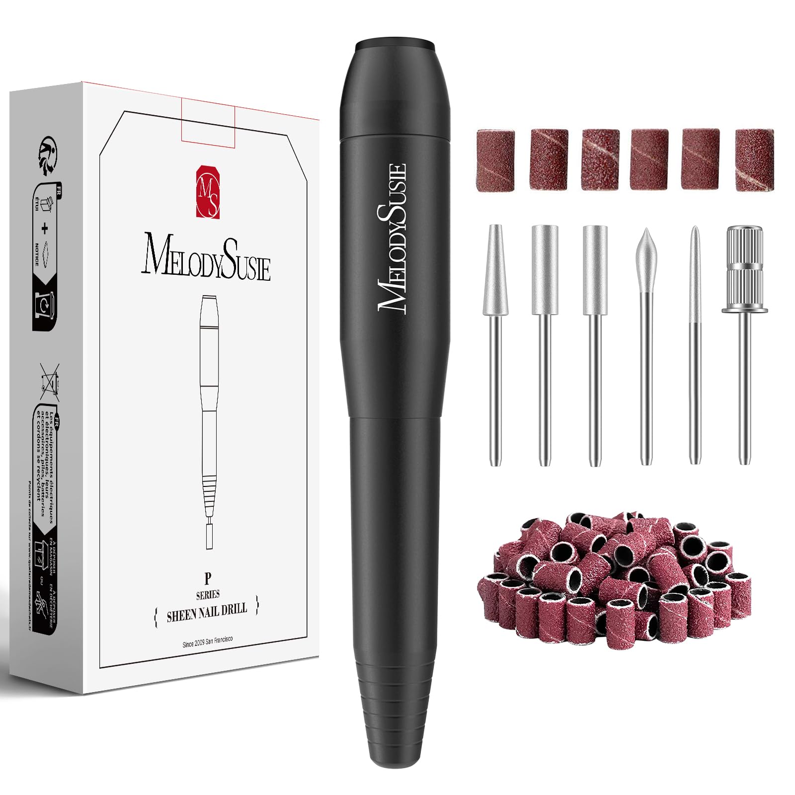 MelodySusie PC120I nail drill front view shows portable professional performance for mani-pedi.