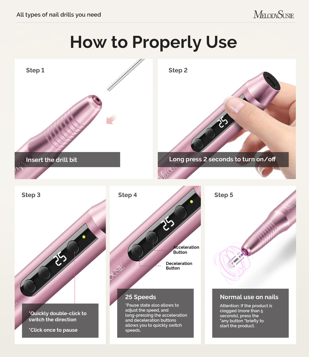 MelodySusie PC180G includes six bits for grinding carving cutting and polishing