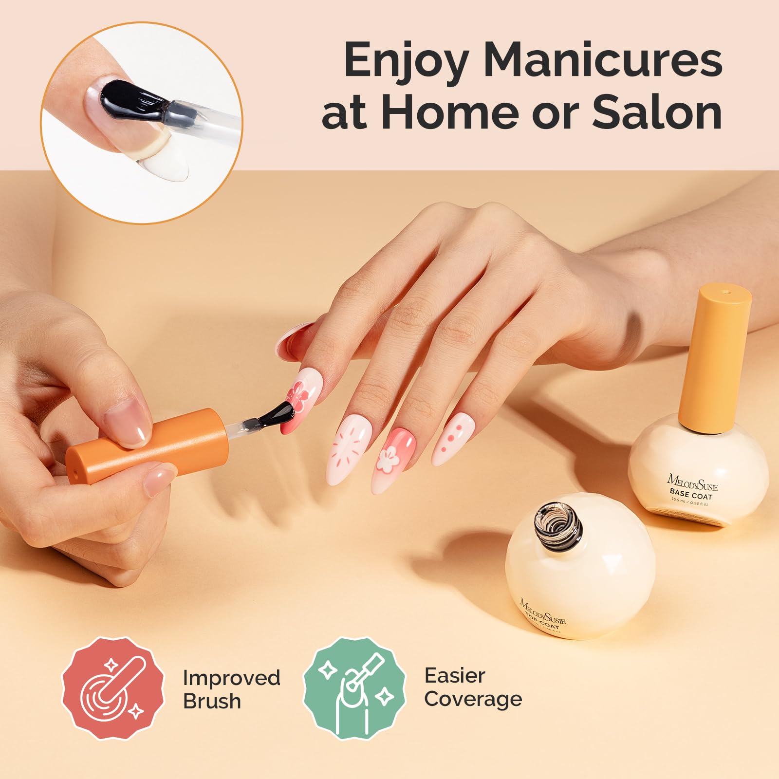 MelodySusie plant-based formula offers a gentle, 3-free nail care option.