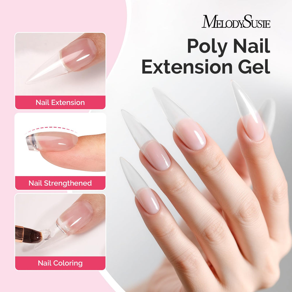 MelodySusie poly gel self-leveling formula shown for smooth application