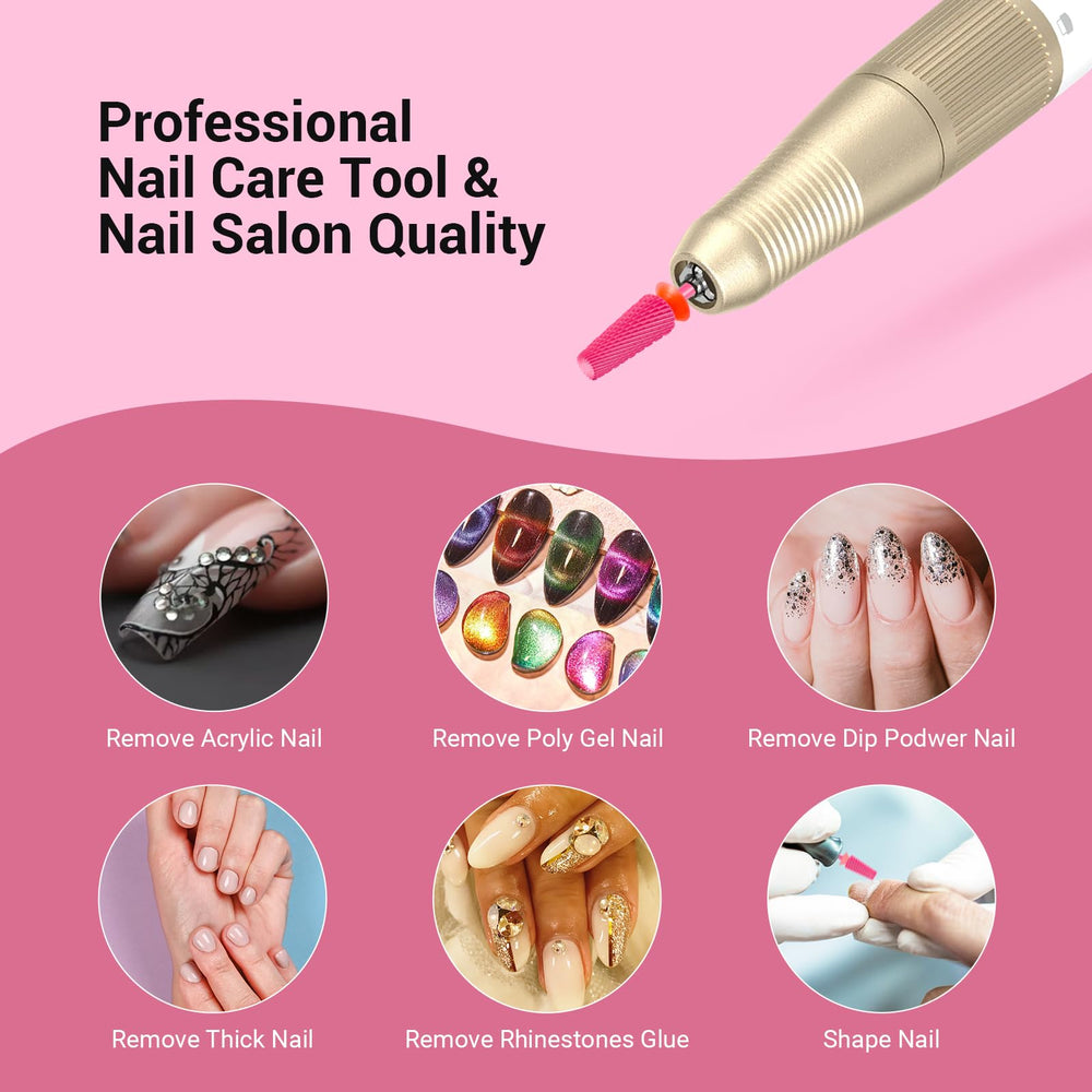 MelodySusie professional nail bits set supports versatile manicure and pedicure work