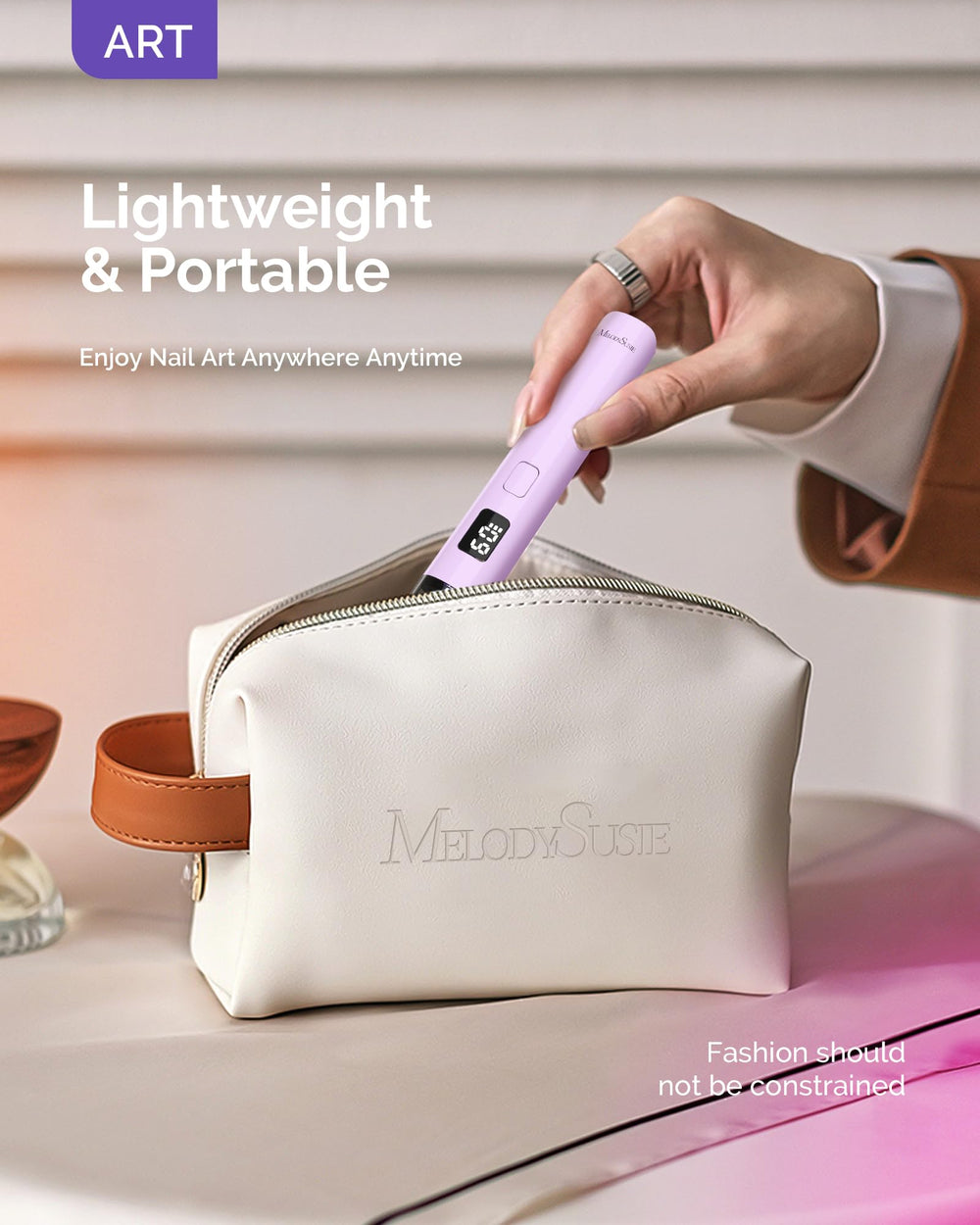 MelodySusie purple-nail lamp adds style to home nails.