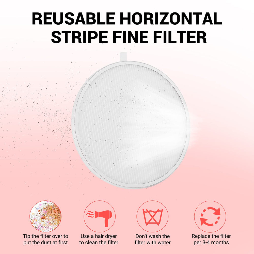 MelodySusie reusable filter view designed for 360-degree dust capture.