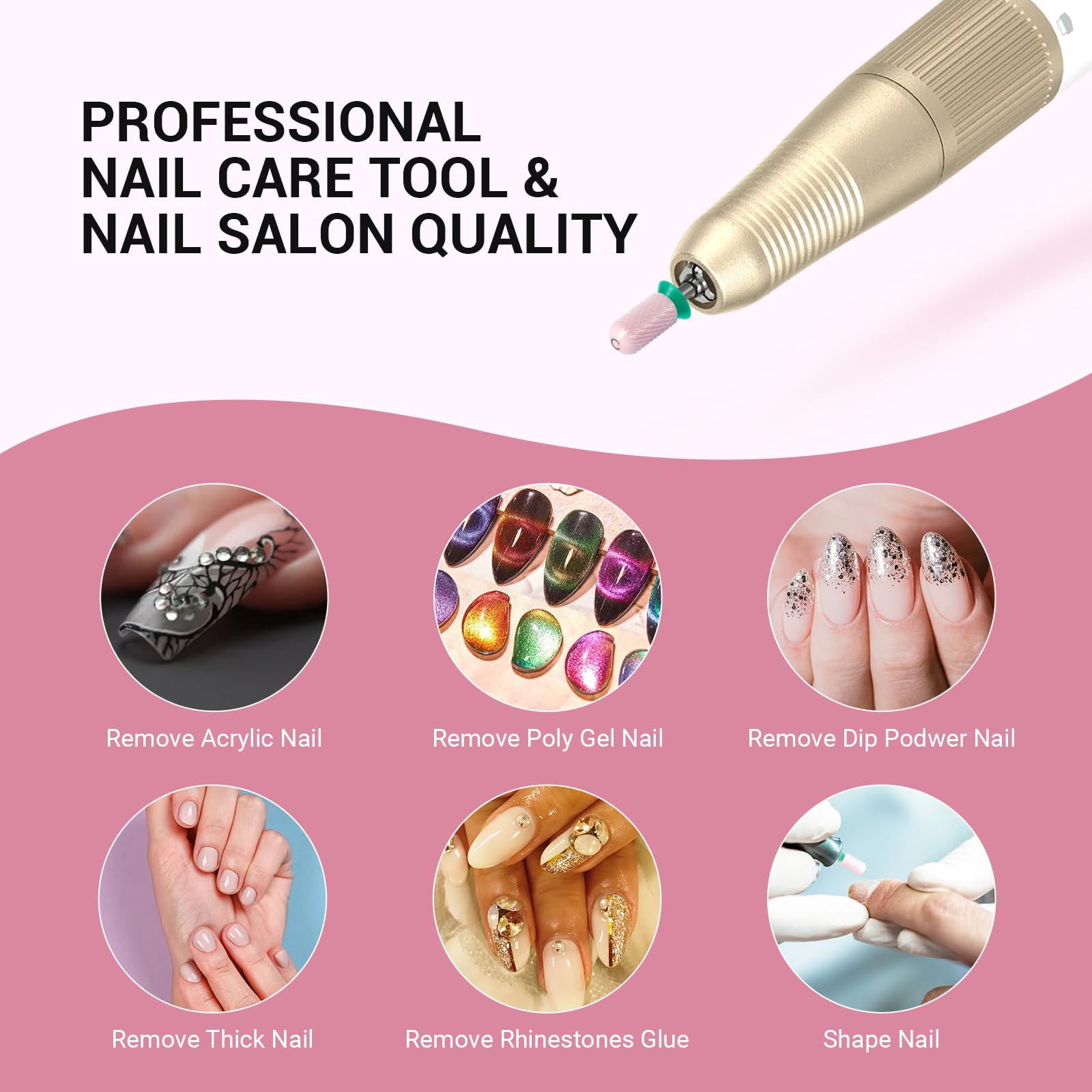 MelodySusie ceramic smooth-top bit guards skin, reducing nicks during shaping.