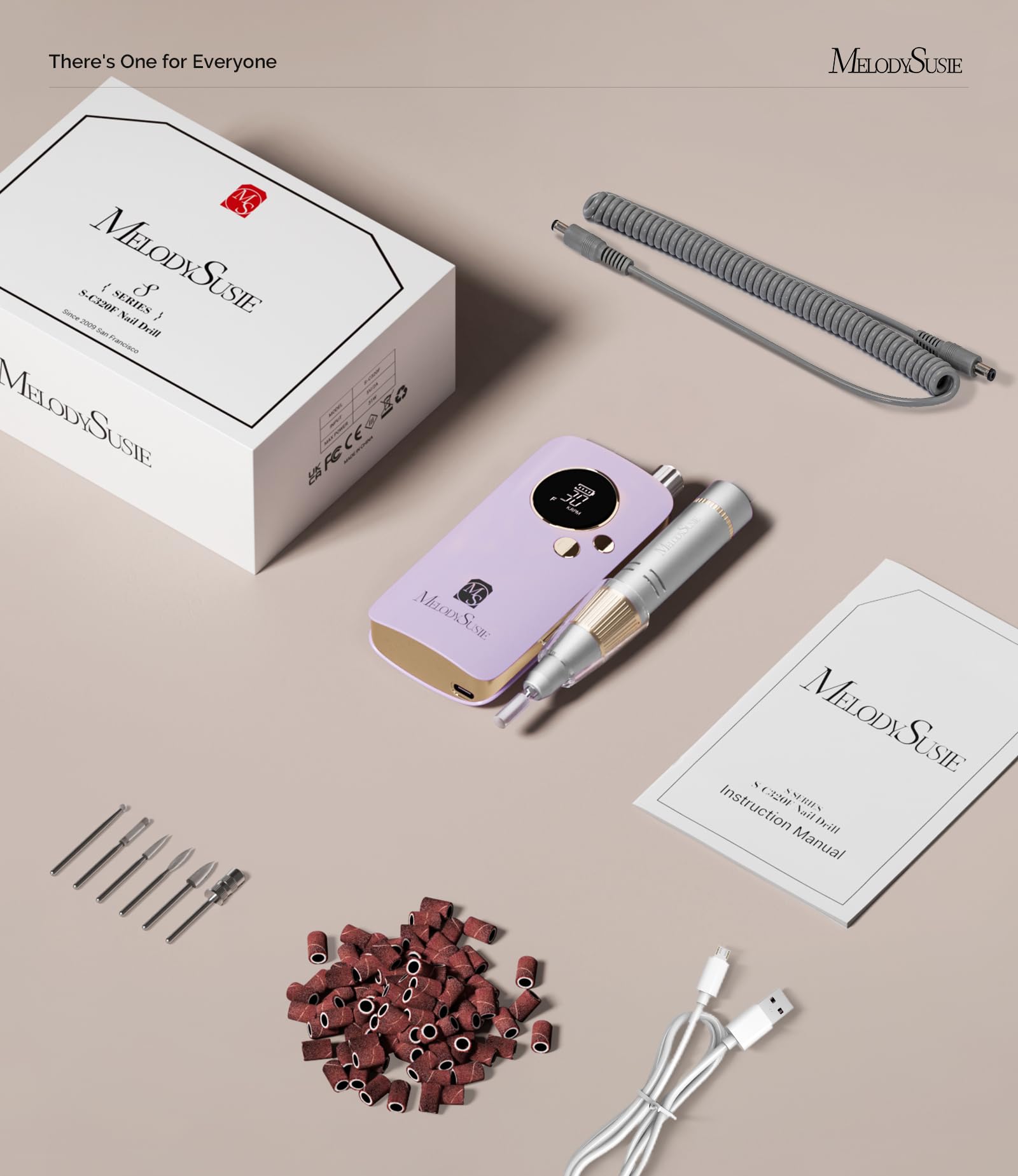 Portable MelodySusie SC320F nail art kit for professional use