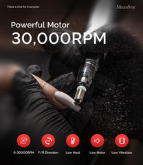 MelodySusie SC320I adjustable speed dial supports versatile nail prep