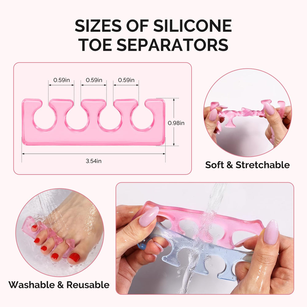 MelodySusie silicone toe spacers soft material for comfortable toe separation.