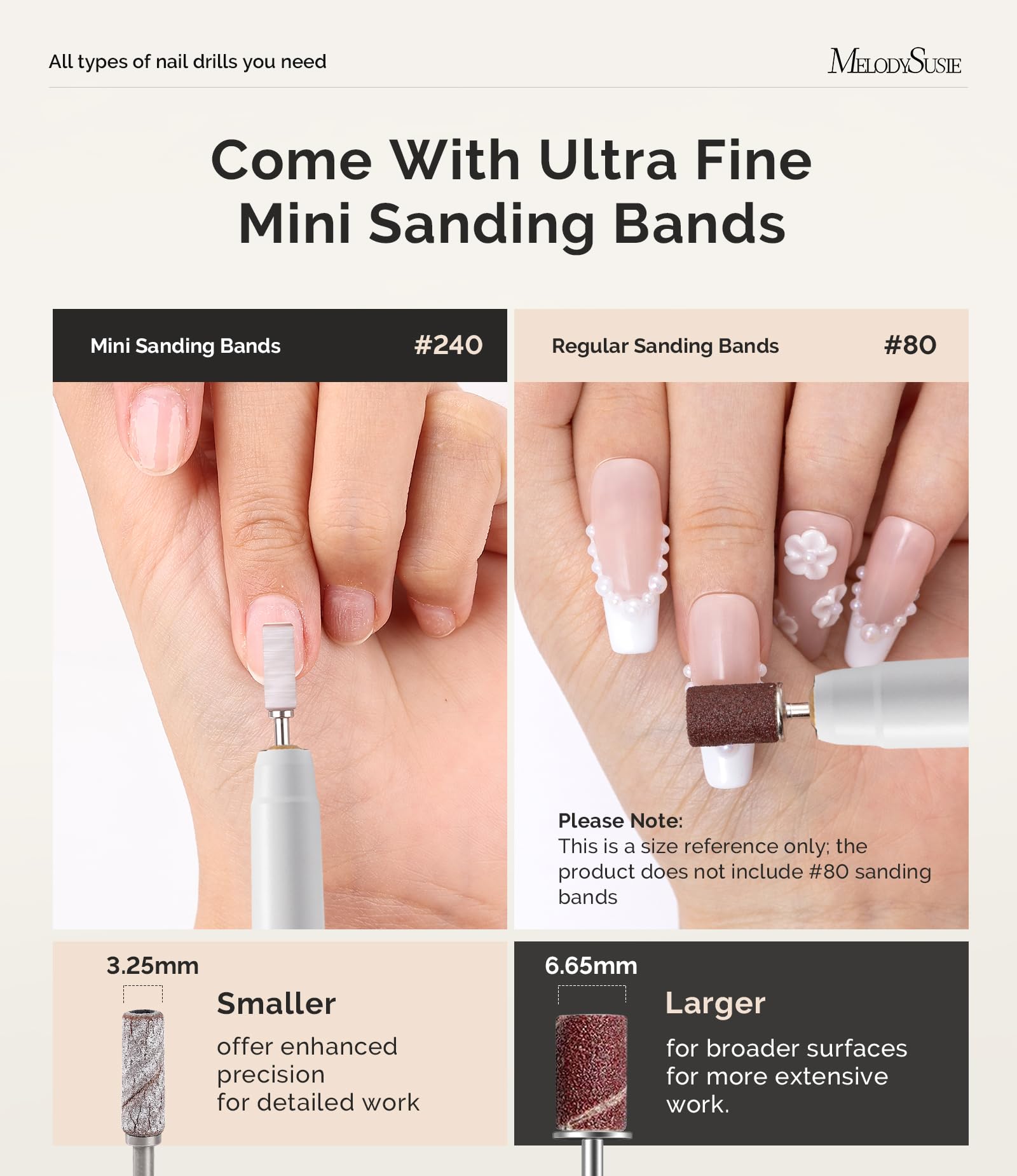 MelodySusie slim grip handheld design improves control and minimizes slips.