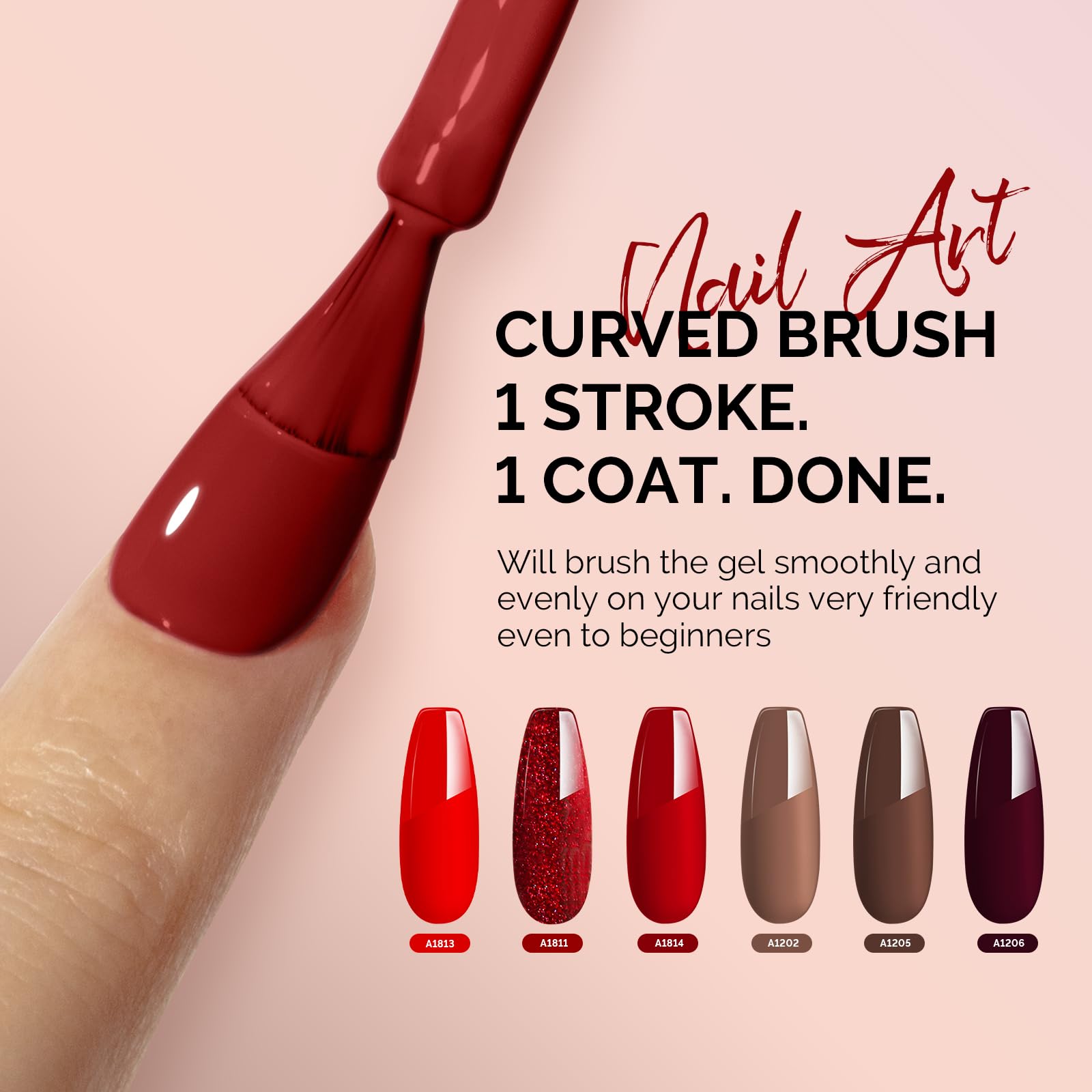 MelodySusie Ergonomic brush close-up enables smooth, quick application for all skill levels.