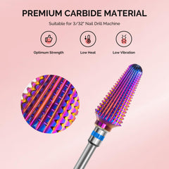 MelodySusie Tornado bit purple head closeup ideal for fast acrylic and gel removal.