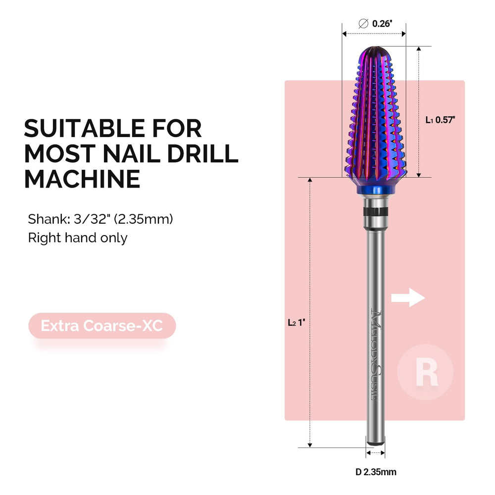 MelodySusie Tornado nail bit with 3/32 shank fits most professional drills.