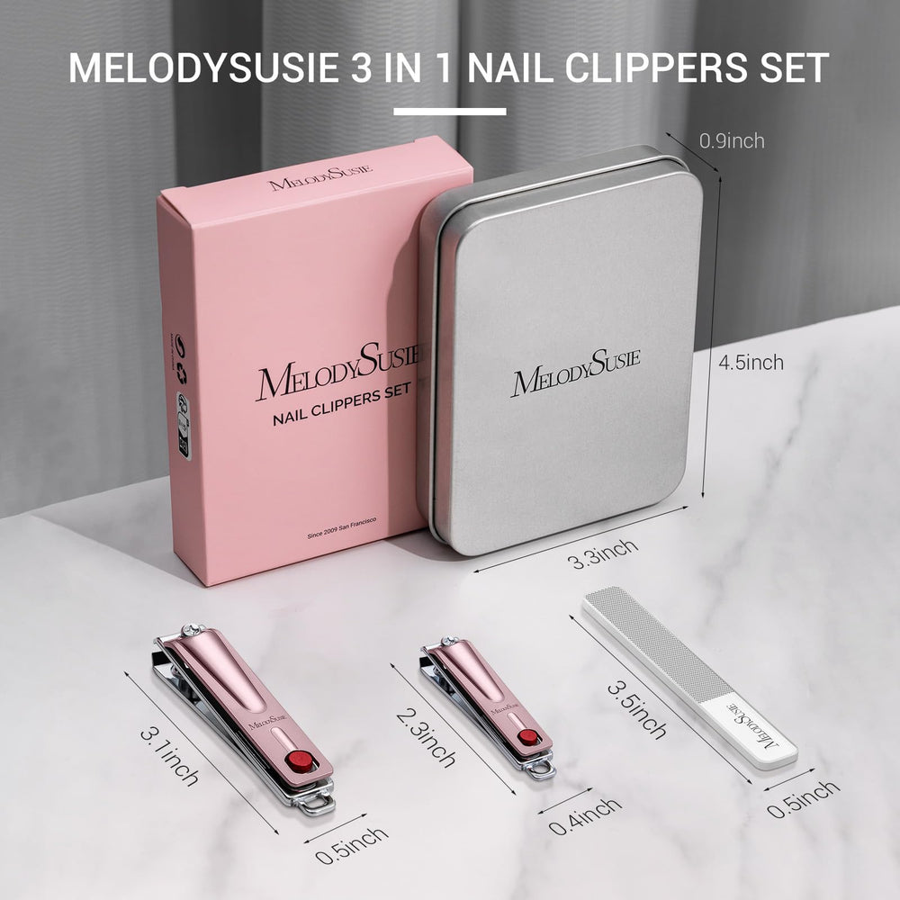 MelodySusie travel-friendly compact clippers fit in a cosmetic bag.