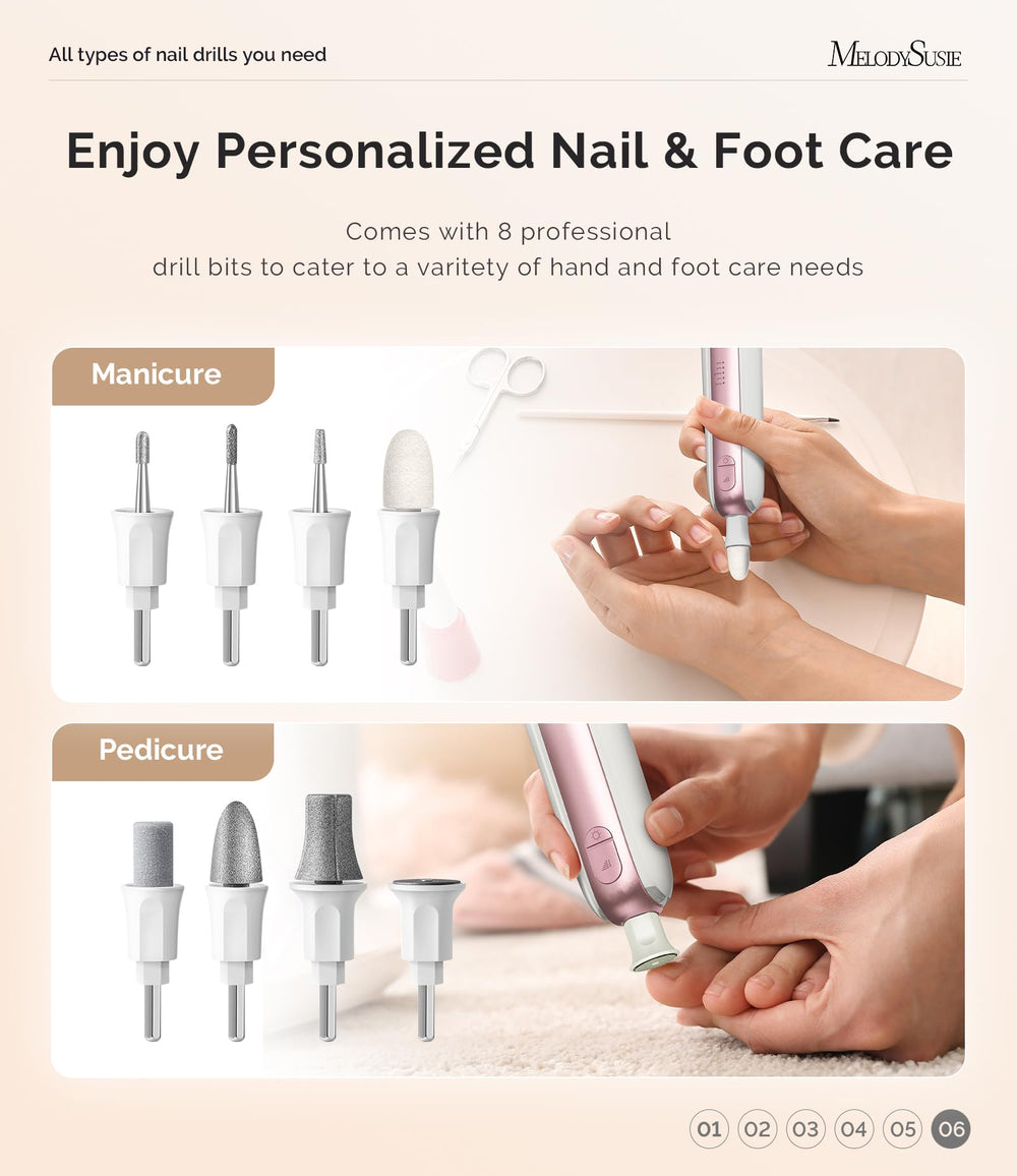 MelodySusie travel-friendly nail drill kit ideal for on-the-go grooming.