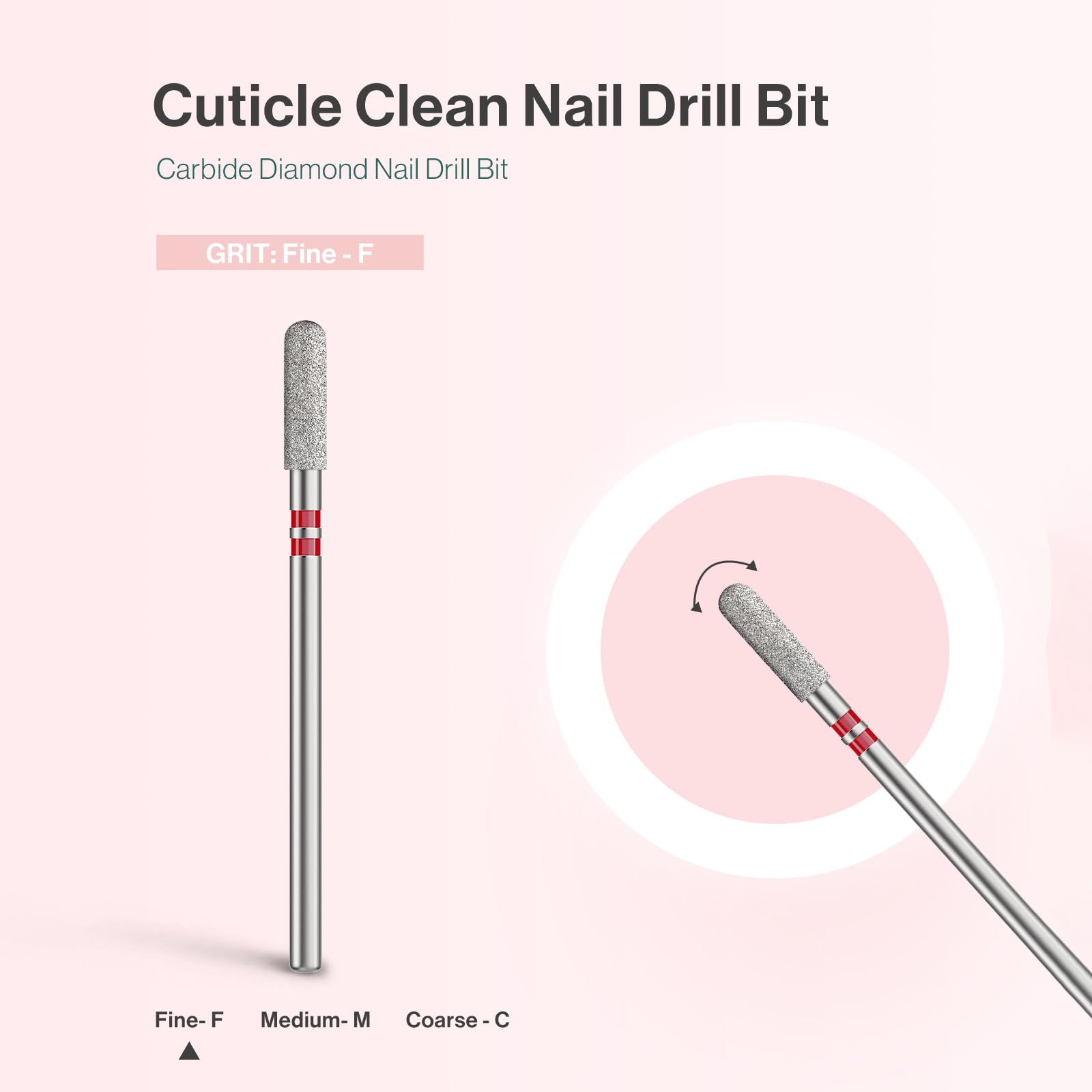 MelodySusie two-way rotation nail bit enables smooth use in both directions.