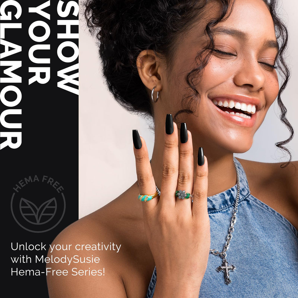 MelodySusie UV LED curing process image—quick 60-90s set for efficient manicures.